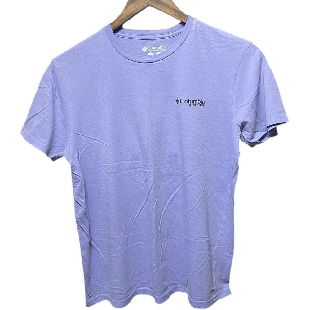 purple Columbia Sportswear PFG pro fishing gear short sleeve Crewneck T-Shirt